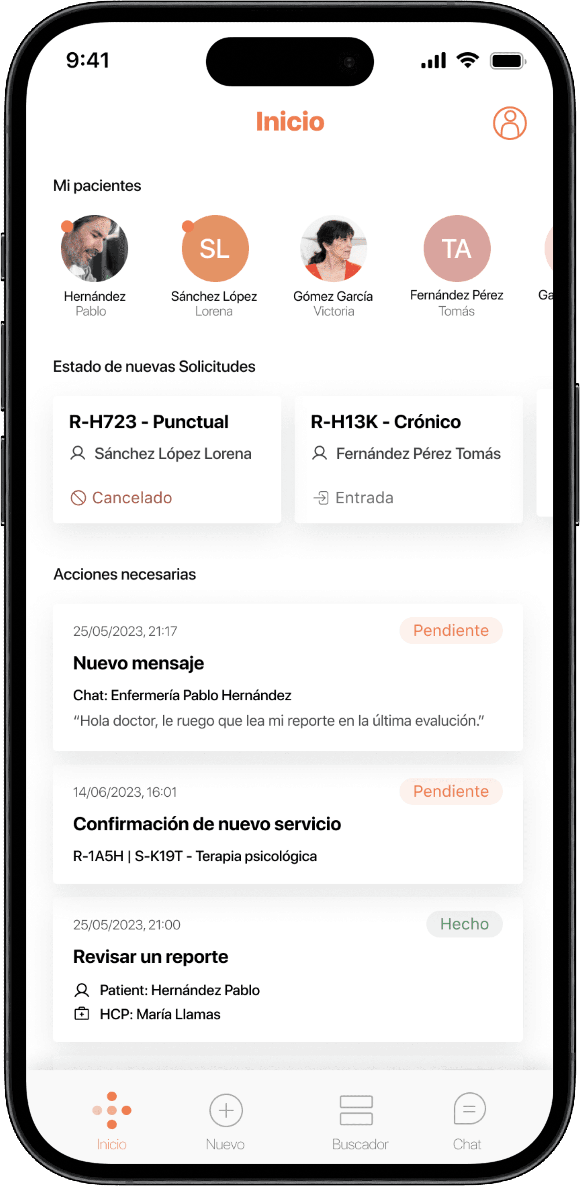 Hospital en casa iPhone
