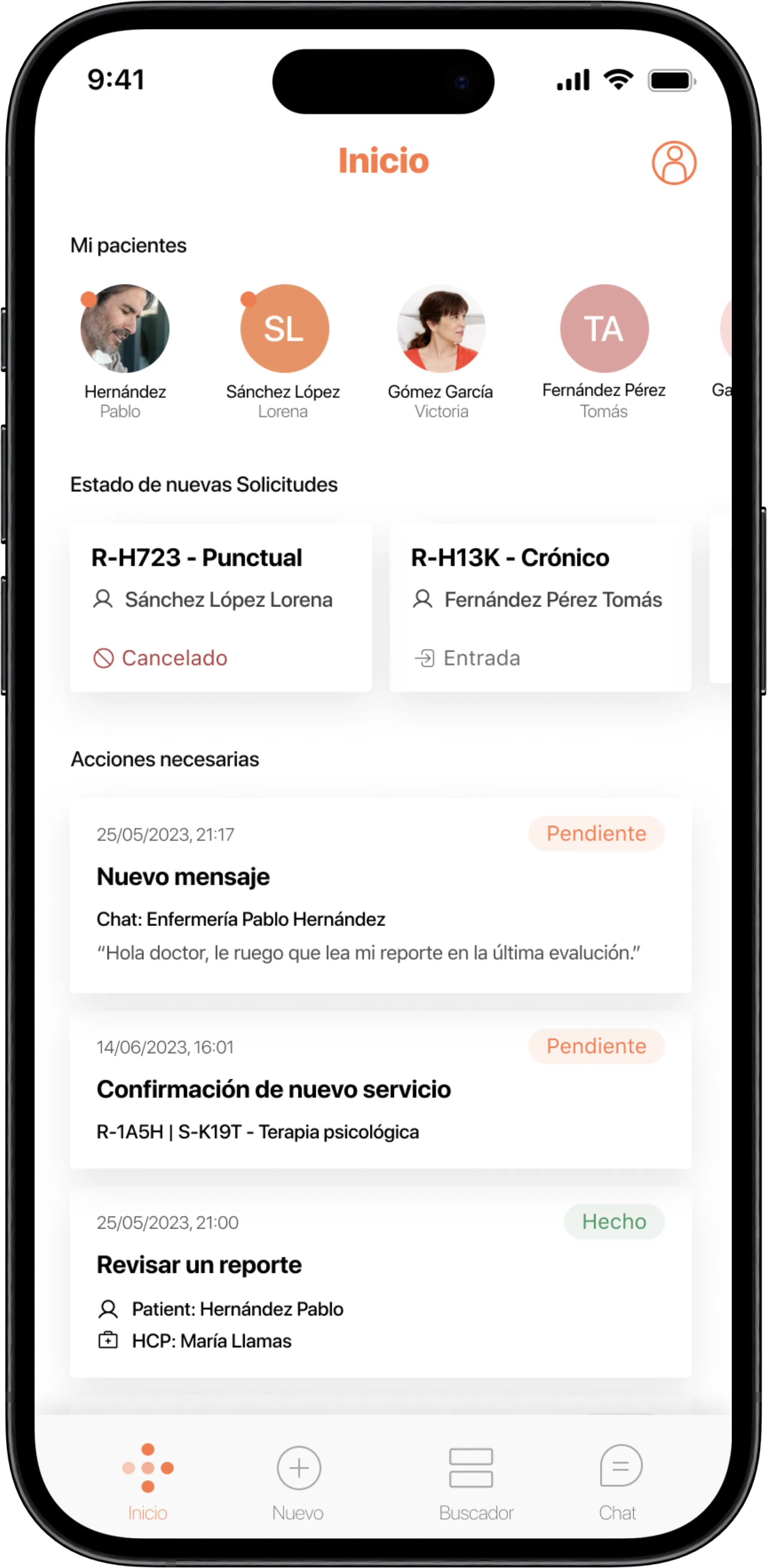 Hospital en casa iPhone