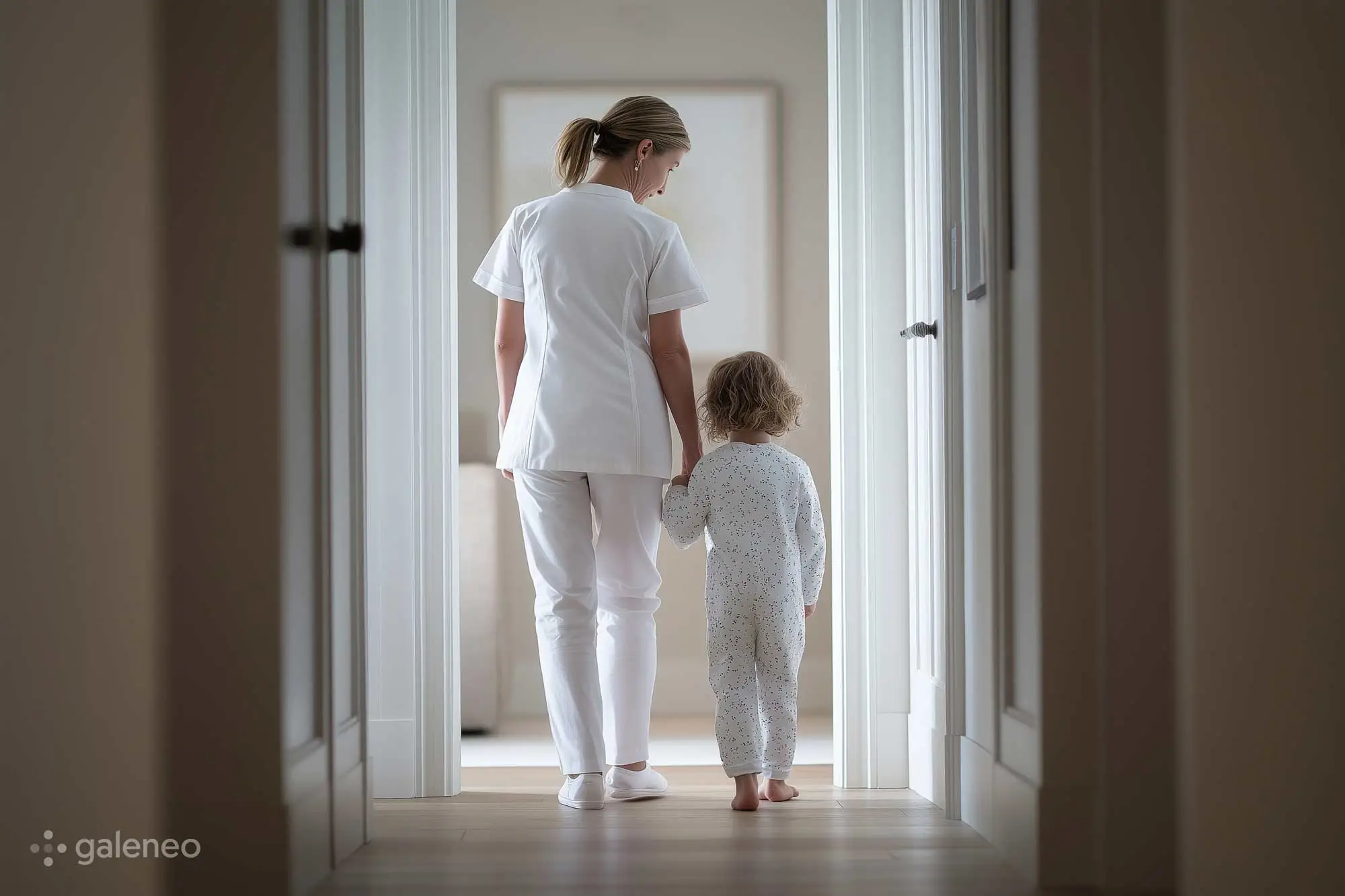 Enfermera pediátrica con paciente infantil